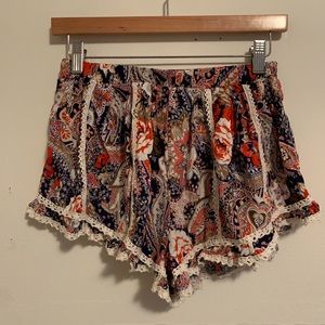 House of Three Paisley Shorts NWT